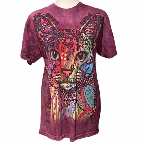 The Mountain Hippie Cat T Shirt Sz Medium Tye Dye - Picture 1 of 10